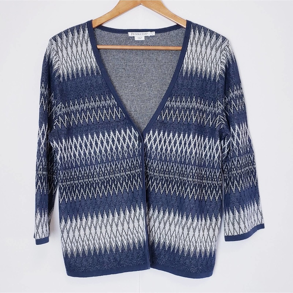 Pendleton Petite PL Linen/Cotton‎ One-Button Cardigan